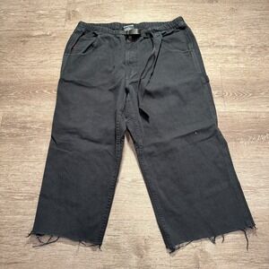 Vintage Gramicci Pants Mens 2XL Black Belted Elastic Waist Hiking Gorpcore 35x21